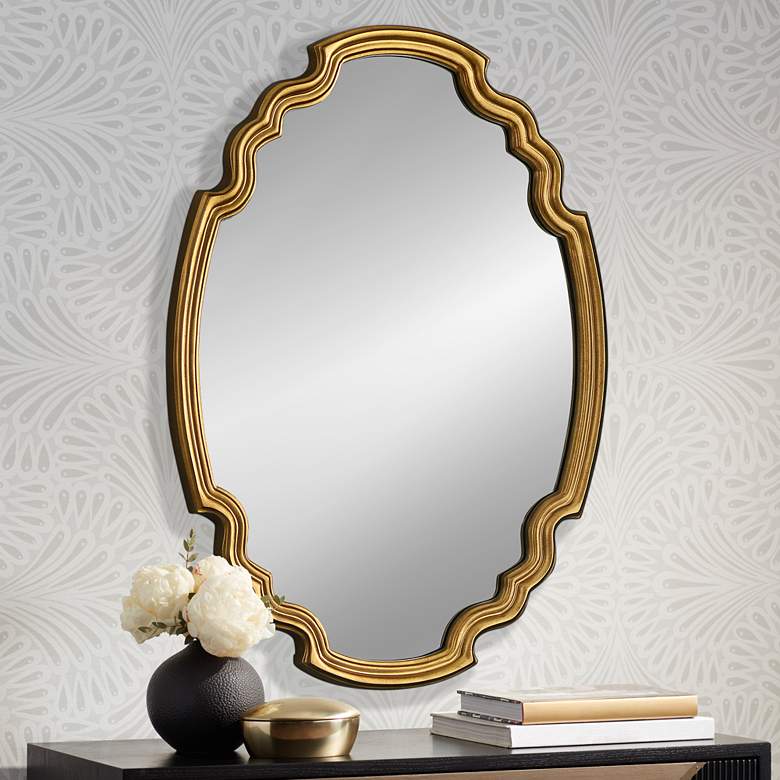 Image 1 Kenroy Home Backstage Gold 24 1/2" x 35 1/2" Wall Mirror