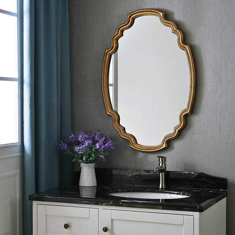Image 3 Kenroy Home Backstage Gold 24 1/2 inch x 35 1/2 inch Wall Mirror more views