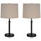 Kenroy Home Beckett 24" High Dark Bronze USB Table Lamps Set of 2