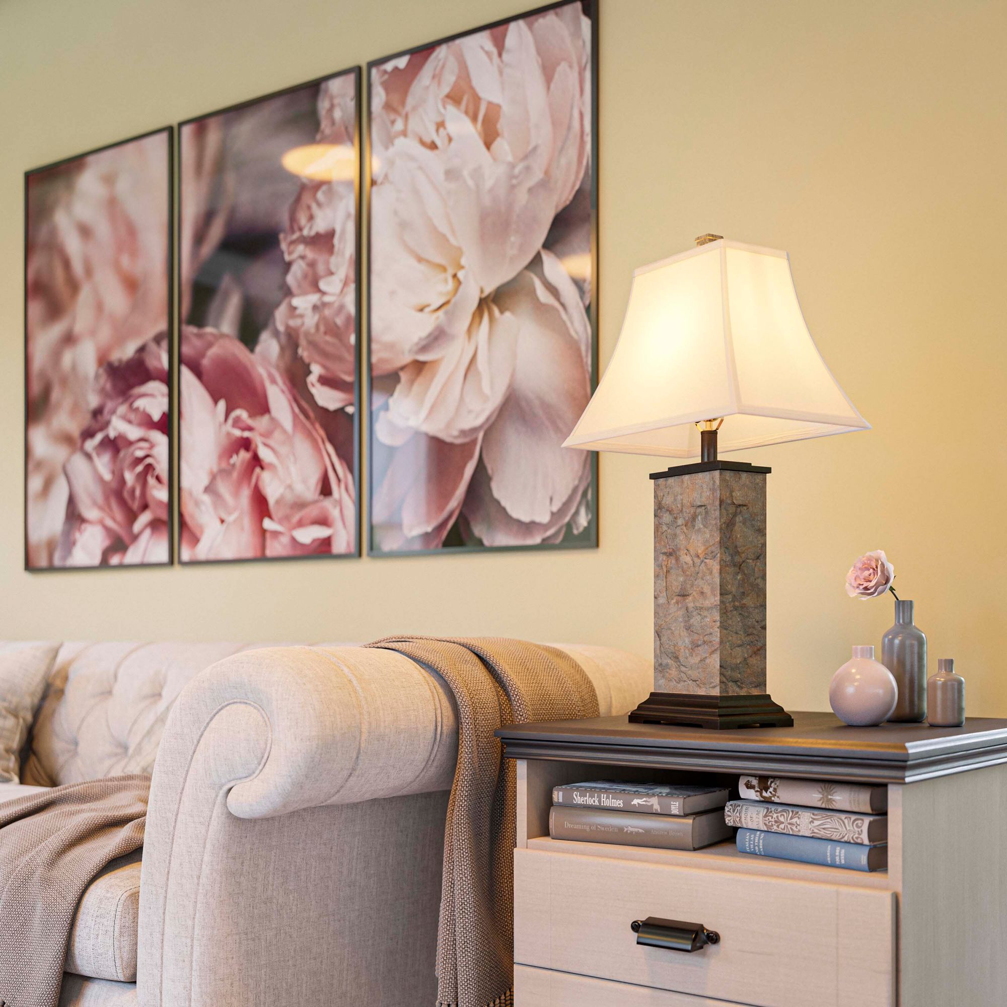 Kenroy Home Bennington 29" Natural Slate Table Lamp