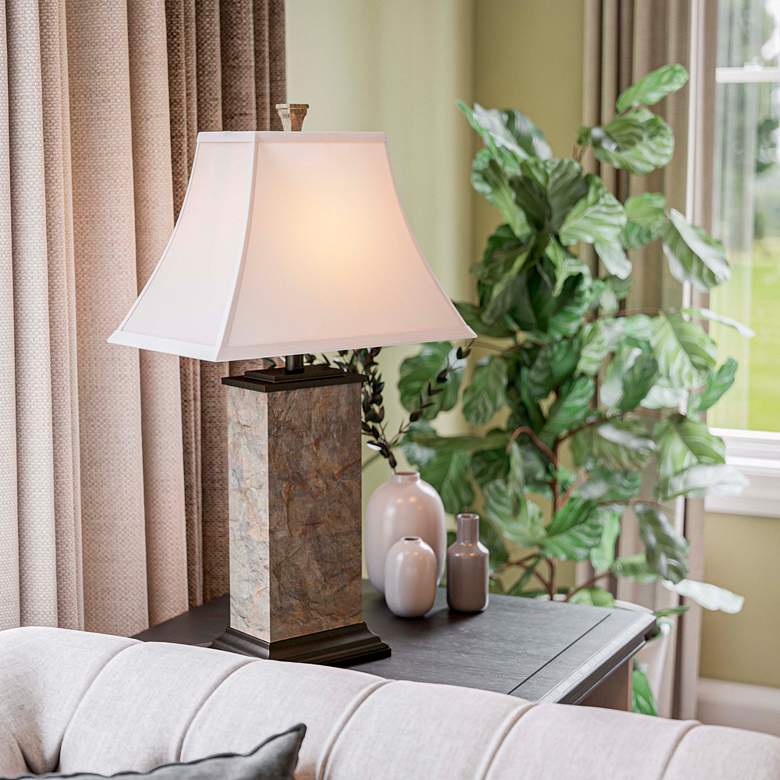 Image 6 Kenroy Home Bennington Natural Slate Table Lamp more views