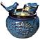 Kenroy Home Bird and Flowers 10 1/4" High Blue LED Tabletop Fountain