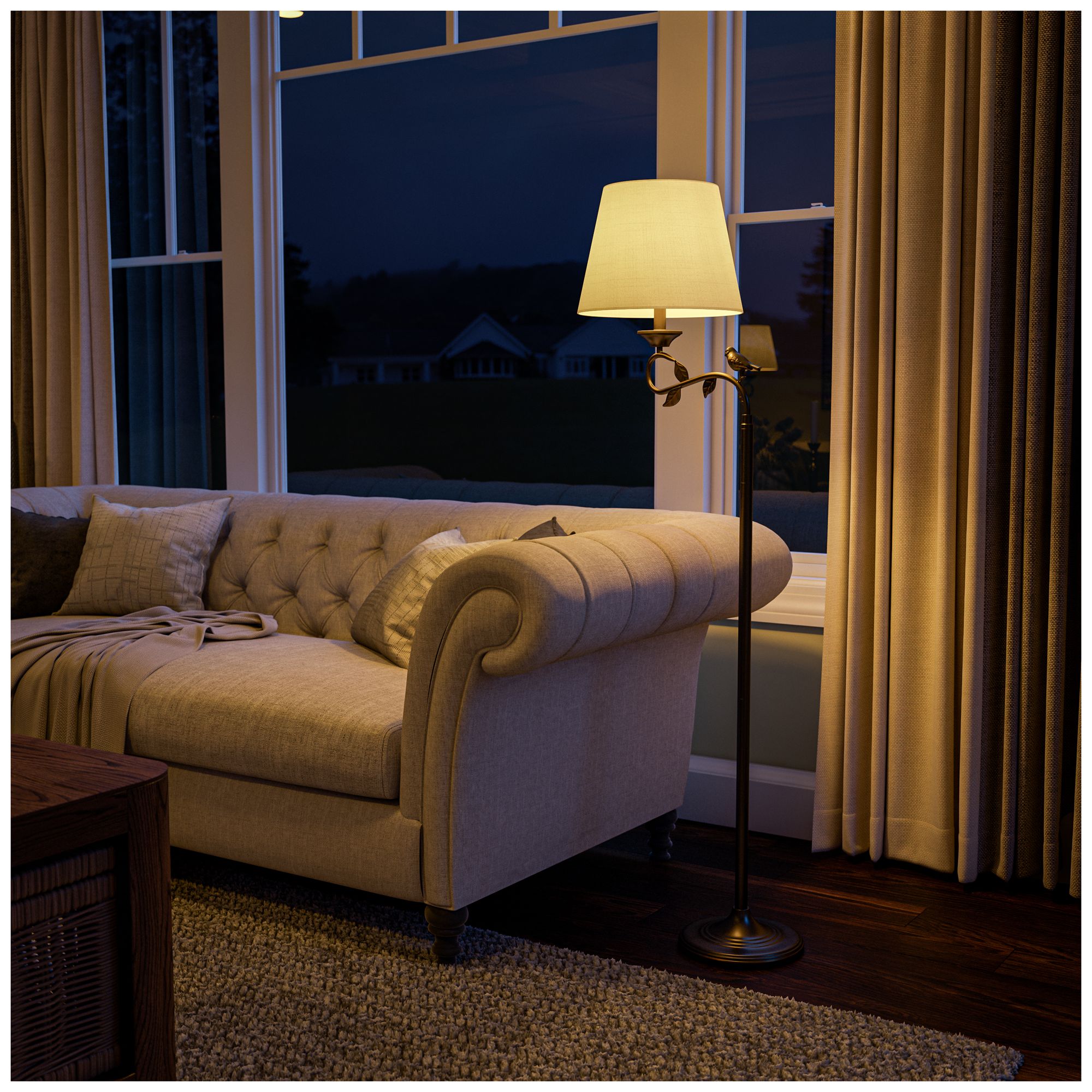 Kenroy Home Birdsong 60" High Oil-Rubbed Bronze Bird Floor Lamp