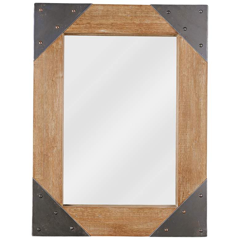 Image 1 Kenroy Home Brace Wood with Metal 30" x 40" Wall Mirror