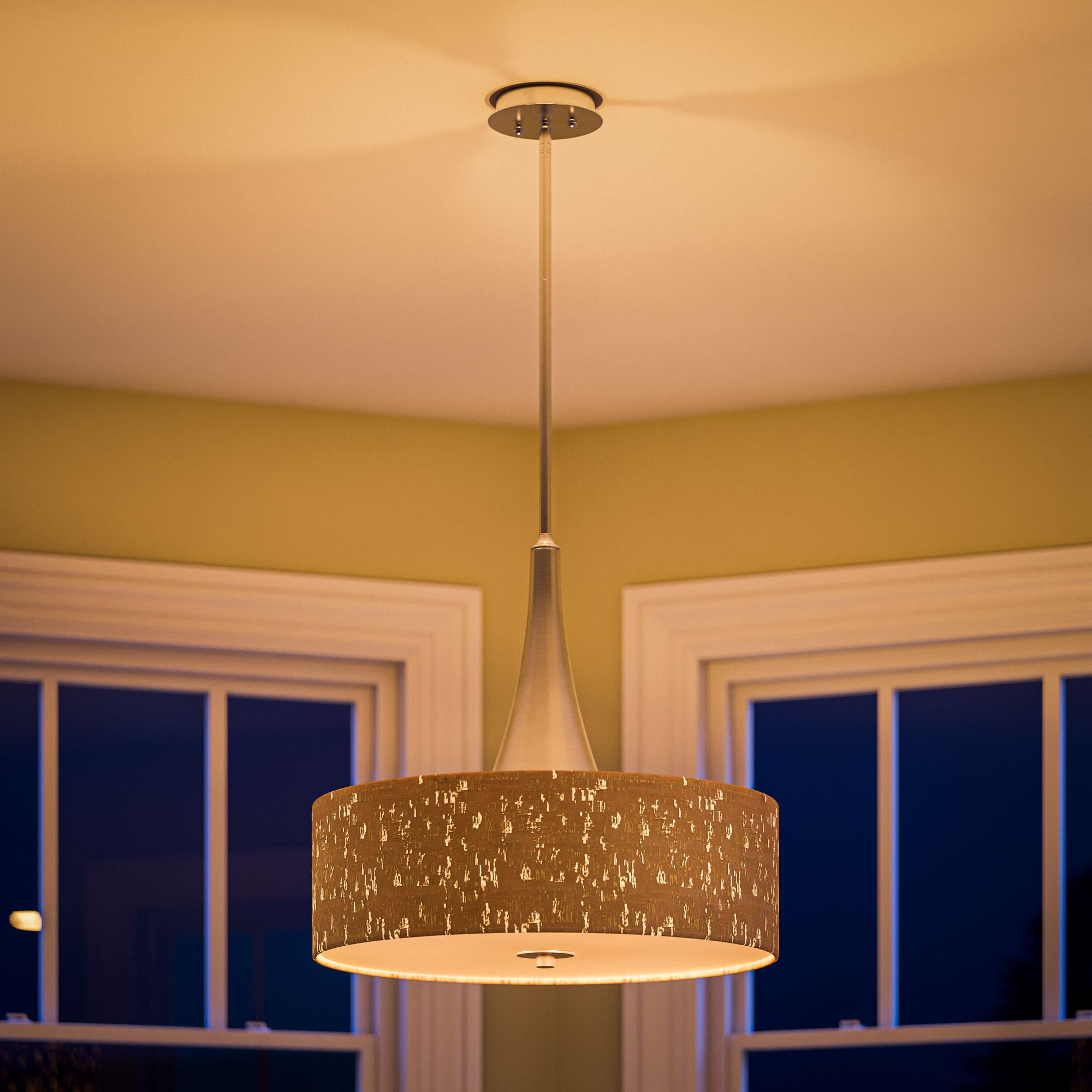 Kenroy Home Bulletin 22" Wide Modern Drum Natural Cork Pendant