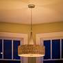 Kenroy Home Bulletin 22" Wide Modern Drum Natural Cork Pendant