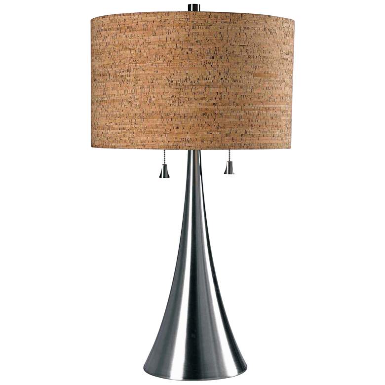Image 1 Kenroy Home Bulletin Brushed Steel Table Lamp