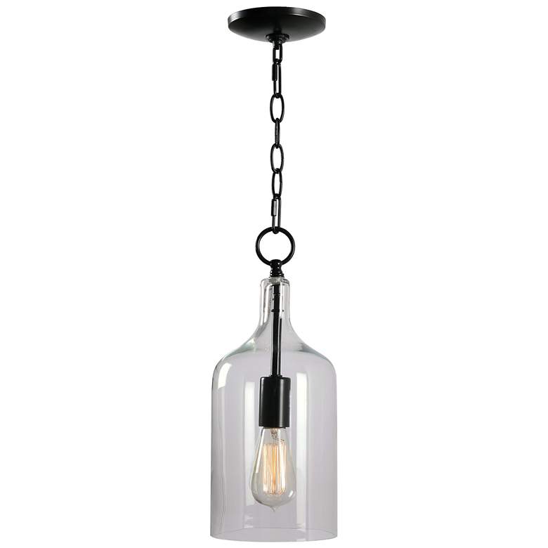 Image 1 Kenroy Home Capri 6 1/4" Wide Oil Rubbed Bronze Clear Glass Pendant