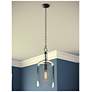 6_Kenroy Home Capri 6 1/4" Wide Oil Rubbed Bronze Clear Glass Pendant more views