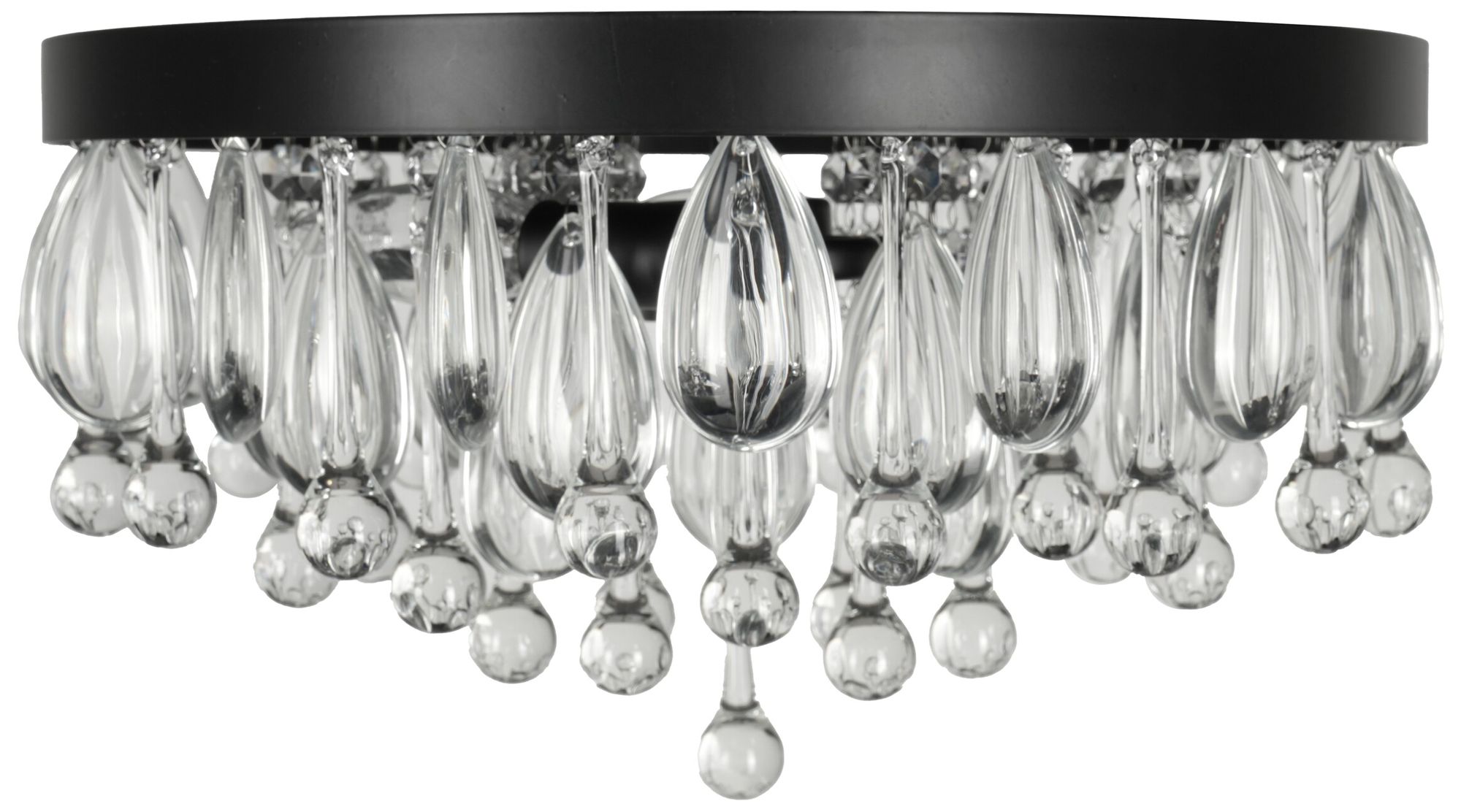 Image 2 Kenroy Home Cascade 13" Wide Black 3-Light Ceiling Light more views