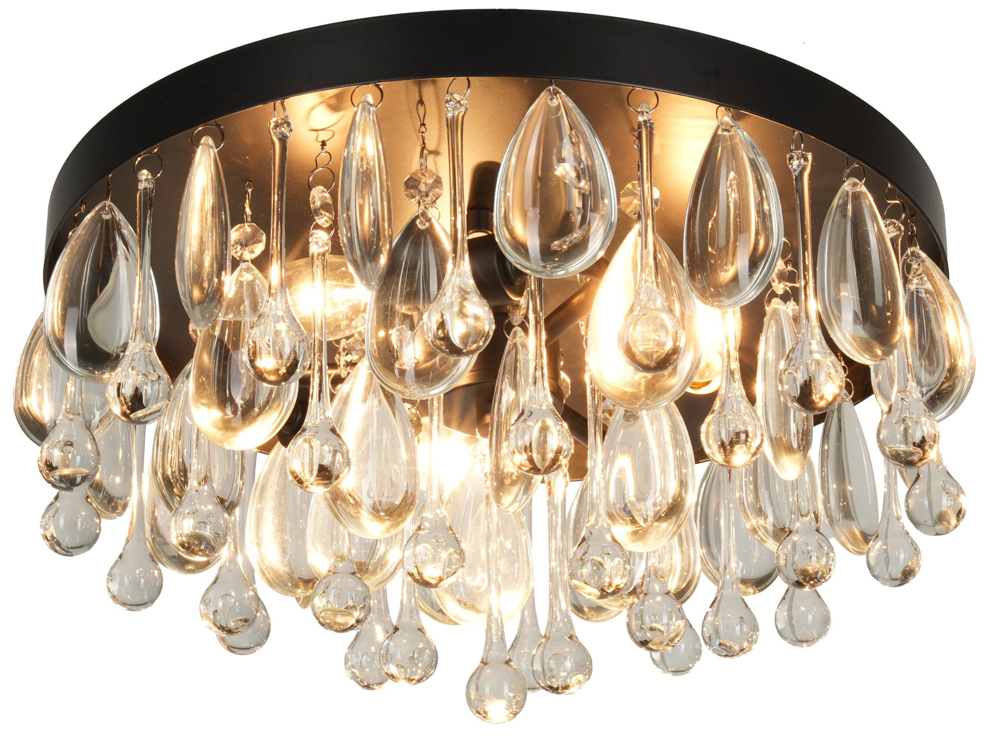 Image 3 Kenroy Home Cascade 13" Wide Black 3-Light Ceiling Light more views