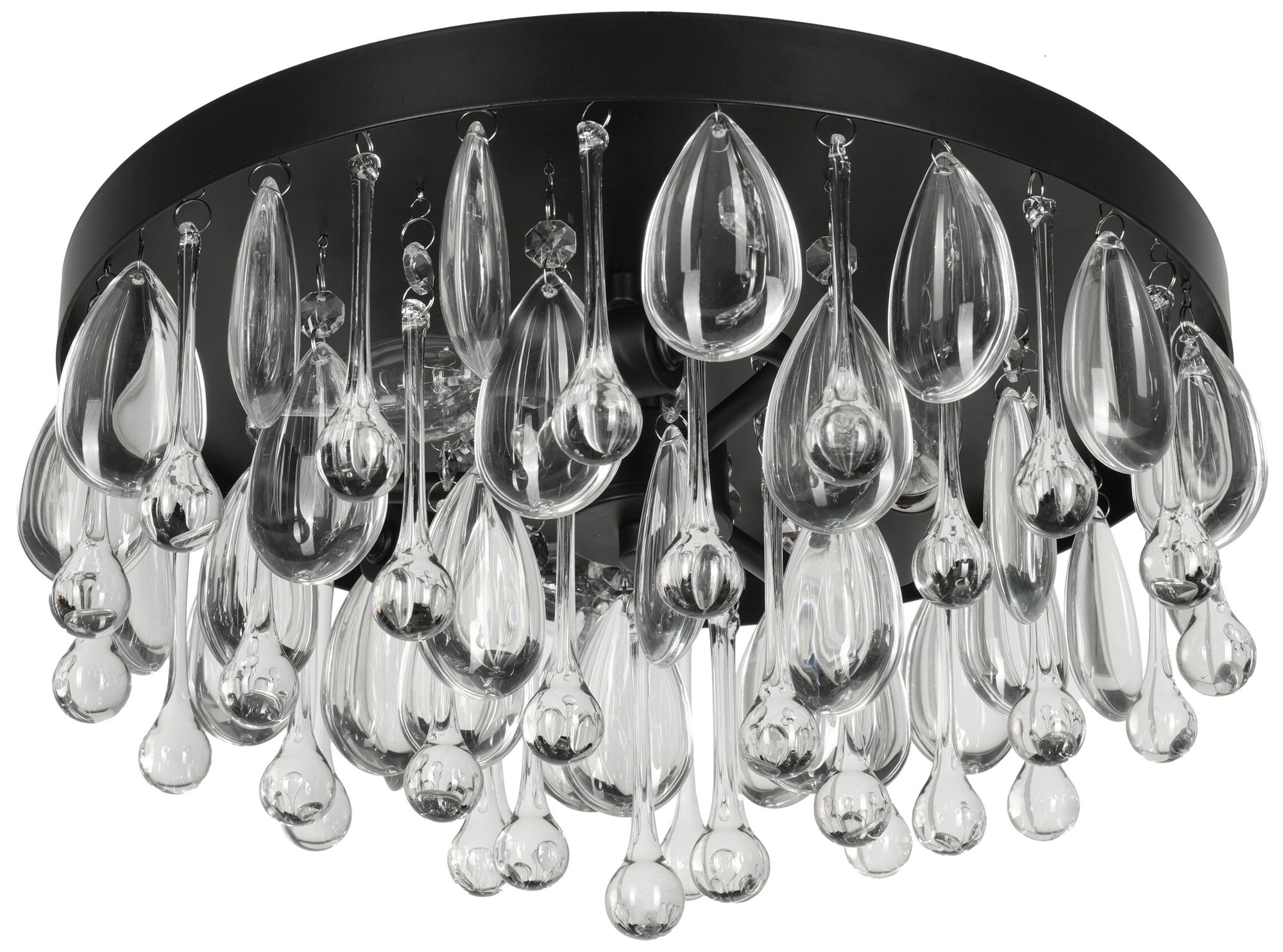 Image 4 Kenroy Home Cascade 13" Wide Black 3-Light Ceiling Light more views