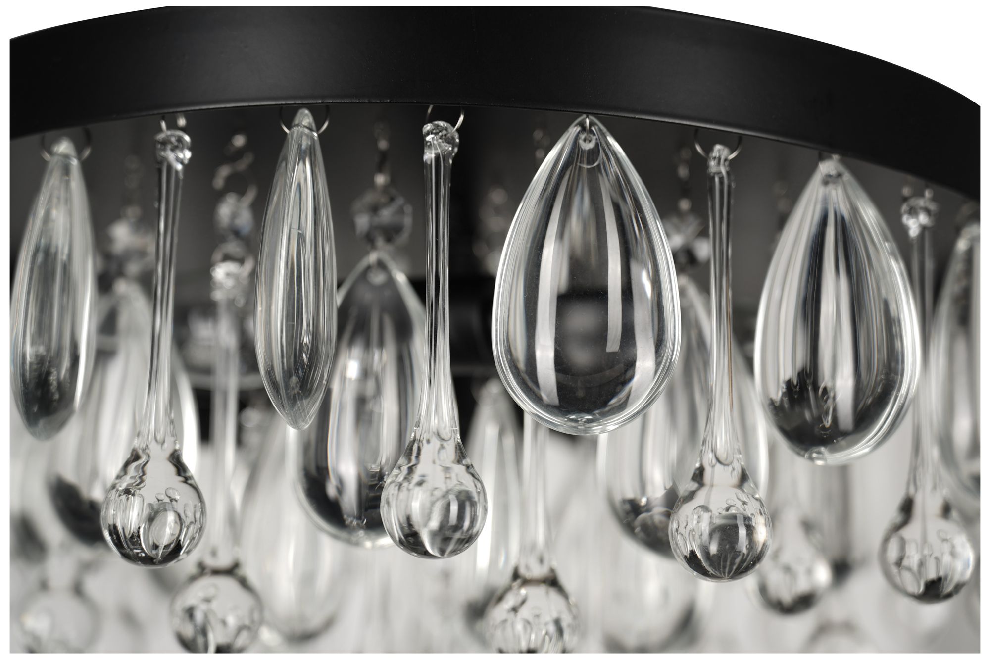 Image 6 Kenroy Home Cascade 13" Wide Black 3-Light Ceiling Light more views