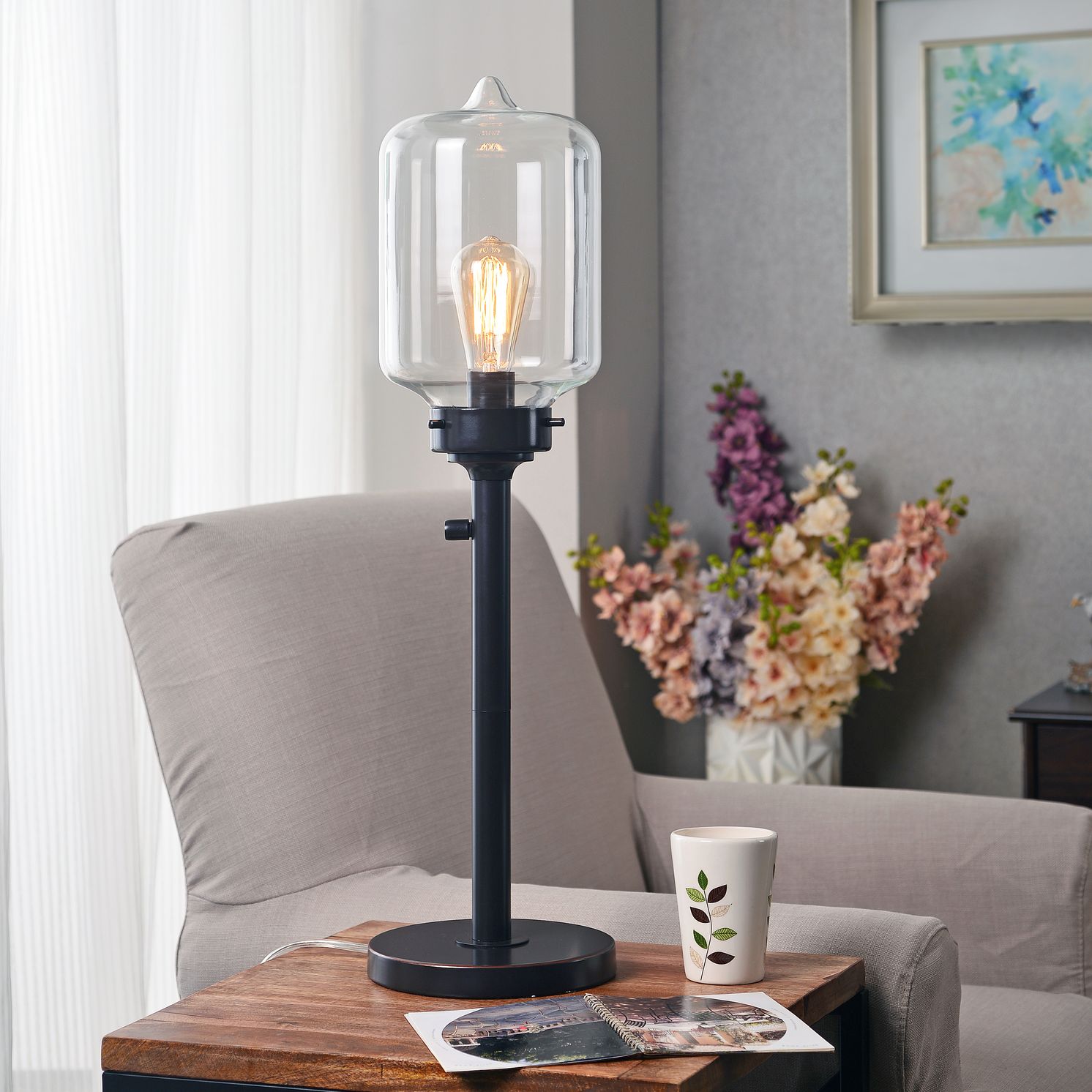 textured table lamp