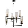 1_Kenroy Home Caulford 25" Wide 6-Light Black and Gold Chandelier