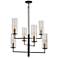 Kenroy Home Caulford 25" Wide 6-Light Black and Gold Chandelier