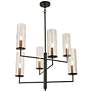 2_Kenroy Home Caulford 25" Wide 6-Light Black and Gold Chandelier more views