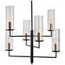 5_Kenroy Home Caulford 25" Wide 6-Light Black and Gold Chandelier more views