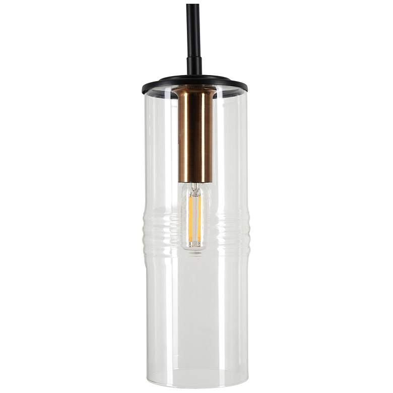 Image 5 Kenroy Home Caulford 4 3/4" Wide Black and Clear Glass Pendant Light more views