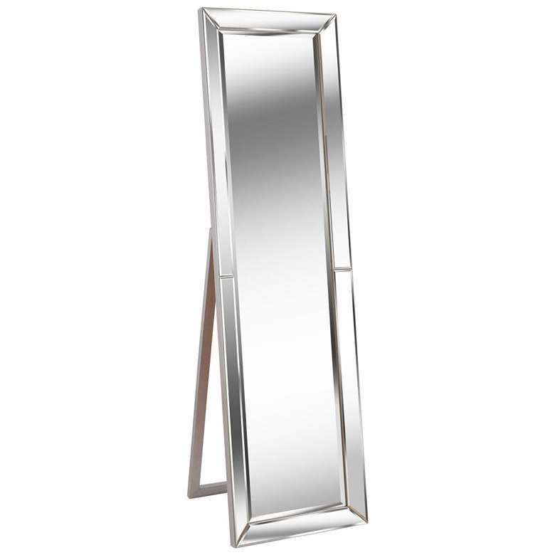 Image 1 Kenroy Home Chauncey 64" x 18 1/4" Silver Standing Floor Mirror