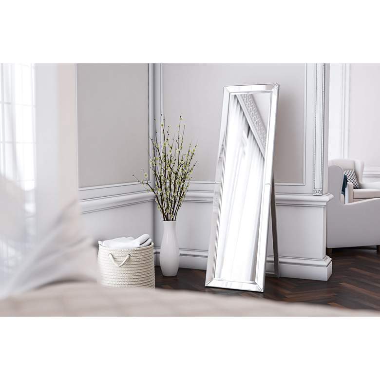 Image 5 Kenroy Home Chauncey Silver 18 1/4" x 64" Floor Mirror more views