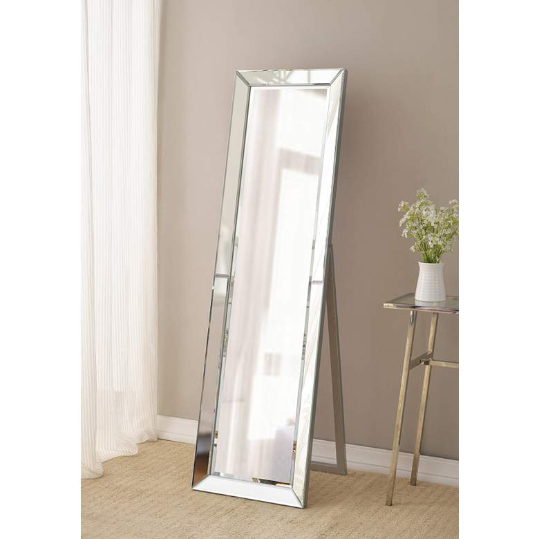 Image 6 Kenroy Home Chauncey Silver 18 1/4" x 64" Floor Mirror more views