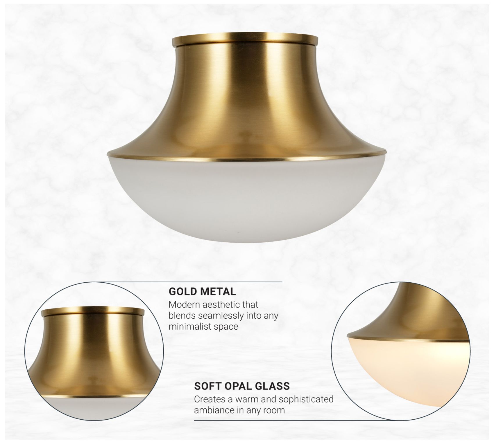 Kenroy Home Chelsea 7" Wide Brushed Gold Ceiling Light