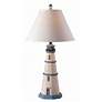 1_Kenroy Home Coastal 32" Antique White Nantucket Lighthouse Table Lamp