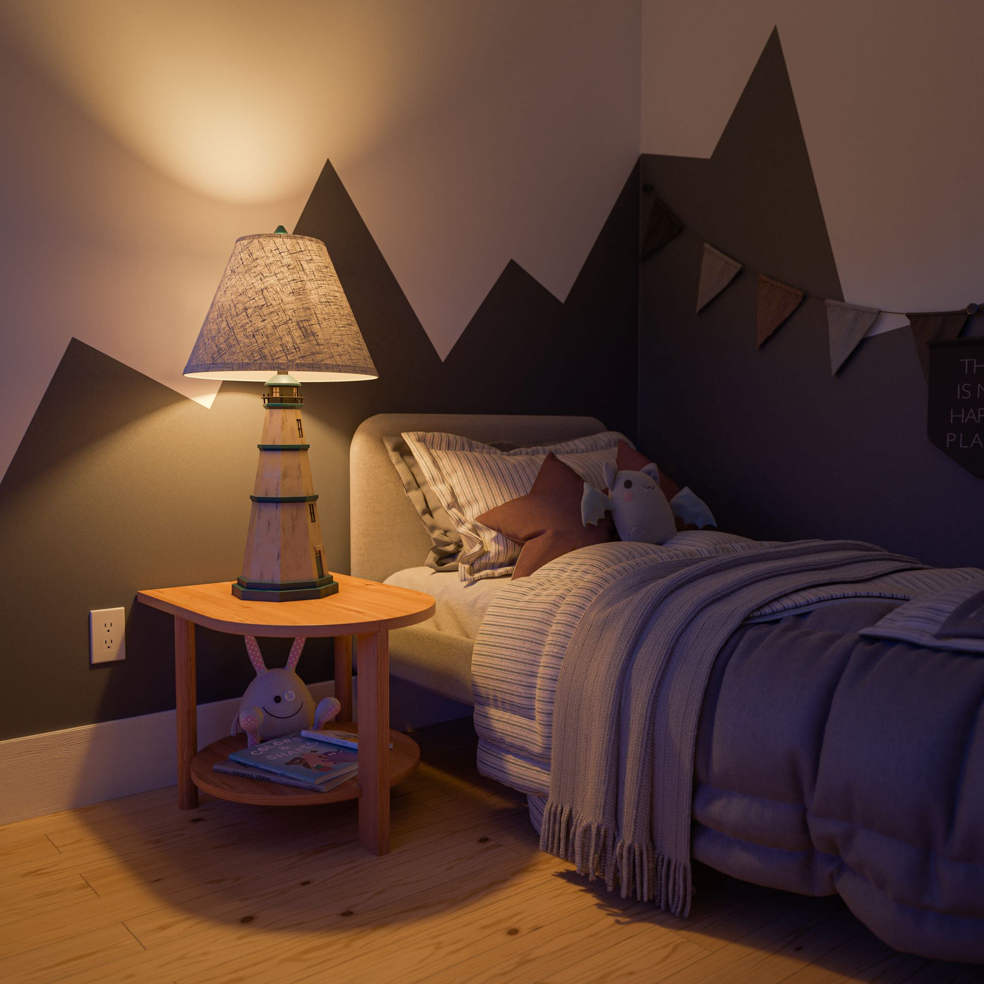 Kenroy Home Coastal 32" Antique White Nantucket Lighthouse Table Lamp