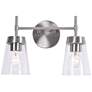 1_Kenroy Home Delgado 14 3/4" Wide 2-Light Brushed Steel Vanity Light