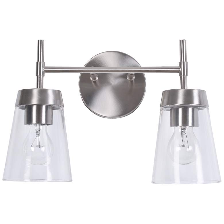 Image 2 Kenroy Home Delgado 14 3/4" Wide 2-Light Brushed Steel Vanity Light more views