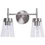 2_Kenroy Home Delgado 14 3/4" Wide 2-Light Brushed Steel Vanity Light more views