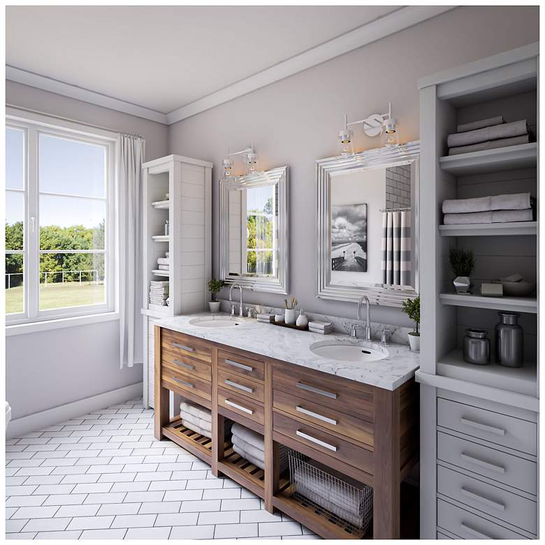 Image 3 Kenroy Home Delgado 14 3/4" Wide 2-Light Brushed Steel Vanity Light more views
