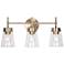 Kenroy Home Delgado 20 3/4" Wide 3-Light Antique Brass Vanity Light