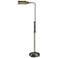 Kenroy Home Denton Adjustable Height Antique Brass Pharmacy Floor Lamp
