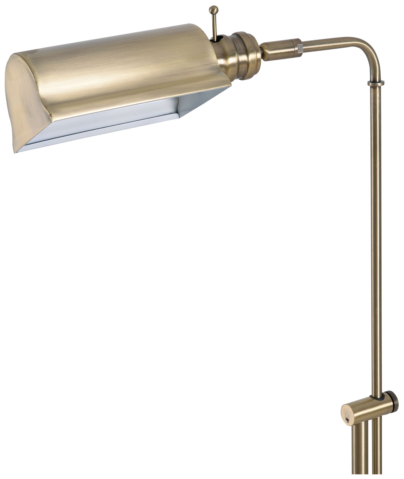 Image 3 Kenroy Home Denton Adjustable Height Antique Brass Pharmacy Floor Lamp more views