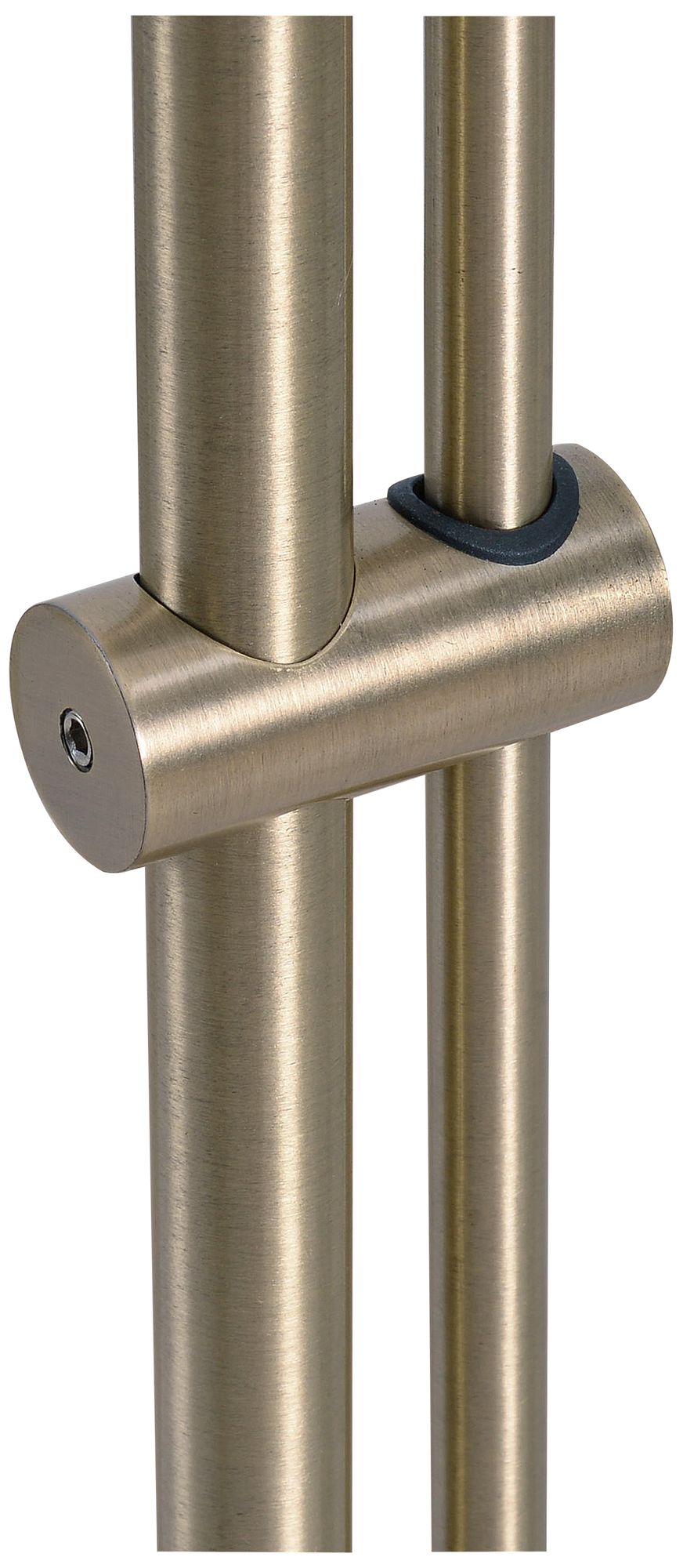 Image 6 Kenroy Home Denton Adjustable Height Antique Brass Pharmacy Floor Lamp more views