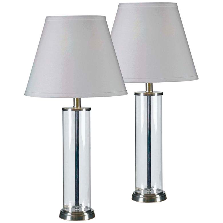 Image 1 Kenroy Home Echo Glass Table Lamp Set of 2