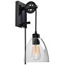 Thumbnail1 of Kenroy Home Edis 11 1/2" High Bronze Industrial Plug-In Wall Sconce