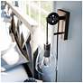 6_Kenroy Home Edis 11 1/2" High Bronze Industrial Plug-In Wall Sconce more views