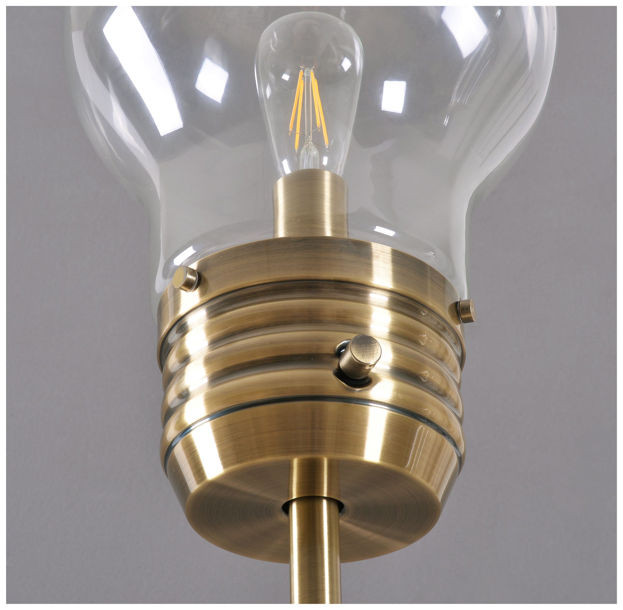 Kenroy Home Edison 71 1/2" High Antique Brass Glass Bulb Floor Lamp