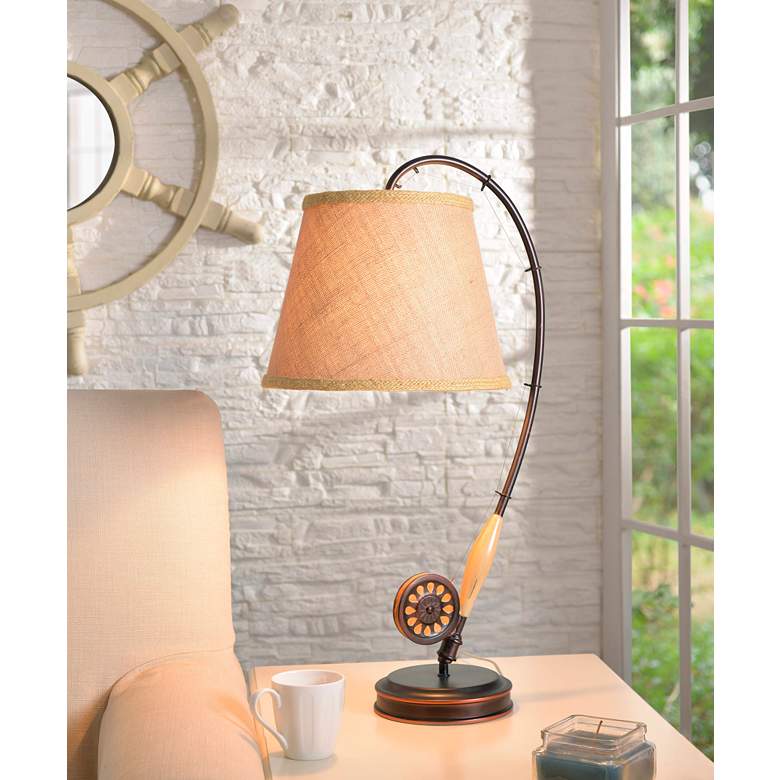 Image 3 Kenroy Home Fly Rod Oil Rubbed Bronze Table Lamp more views