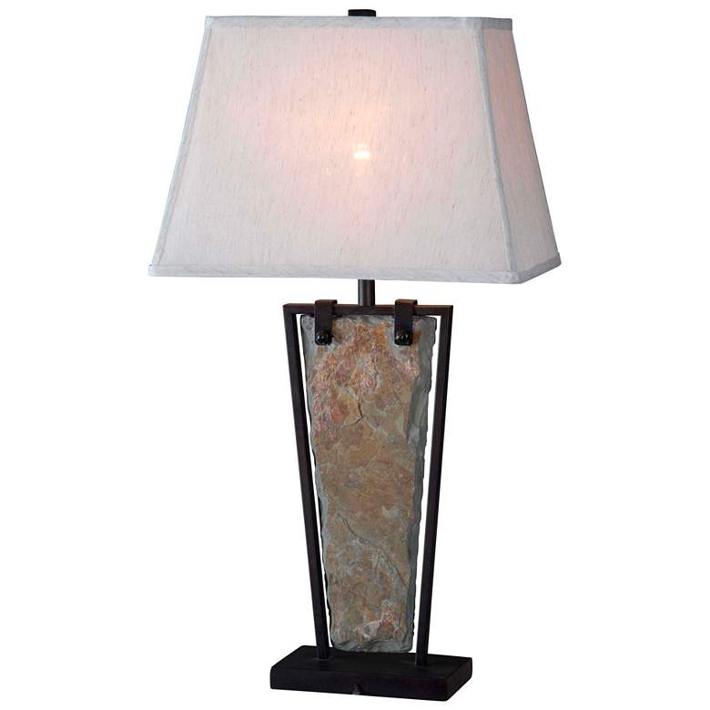 Image 1 Kenroy Home Free Fall 30" High Natural Slate Table Lamp