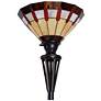 5_Kenroy Home Harmond 71 1/2" Bronze Tiffany Style Torchiere Floor Lamp more views
