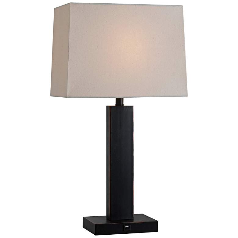 Image 1 Kenroy Home Innkeeper Oil Rubbed Bronze USB Table Lamp