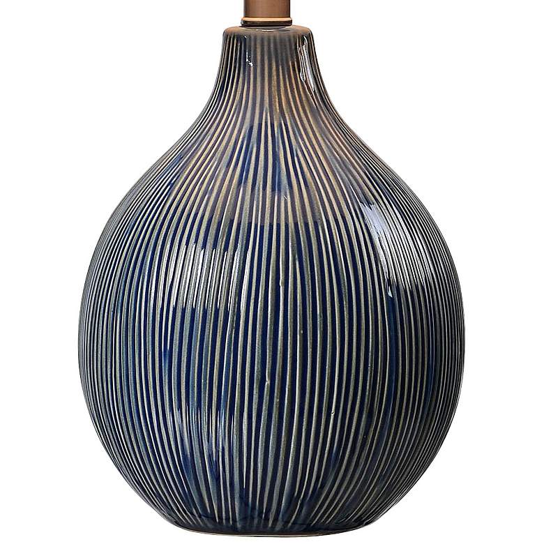 Image 4 Kenroy Home Intaglio Blue Ceramic Gourd Accent Table Lamp more views