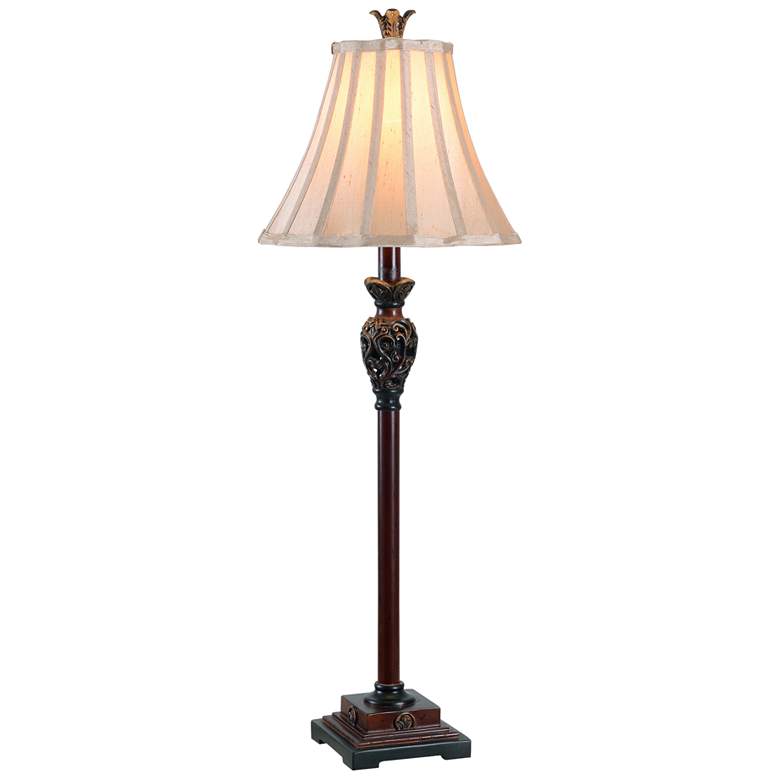 Image 2 Kenroy Home Iron Lace Golden Ruby Buffet Table Lamp