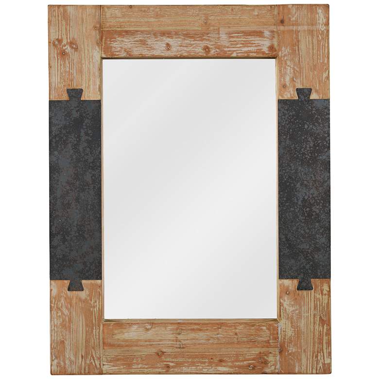 Image 1 Kenroy Home Joinery Wood 31 1/2" x 41 1/4" Wall Mirror