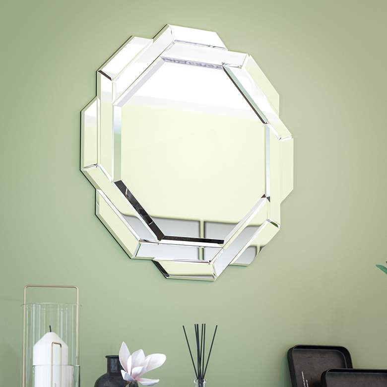 Image 3 Kenroy Home Junction Glass 24" x 24" Wall Mirror more views