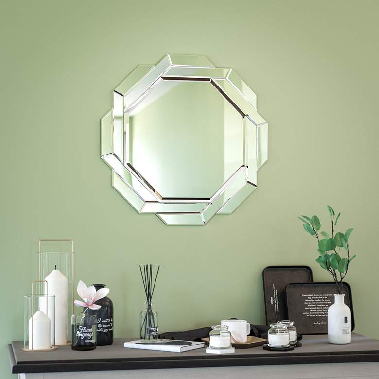 Image 4 Kenroy Home Junction Glass 24" x 24" Wall Mirror more views